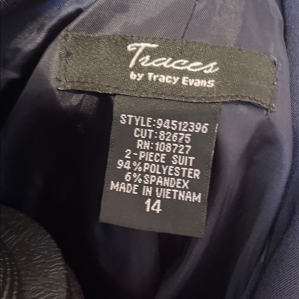 Tracy Evans Dark Blue Cape Jacket - Picture 3 of 9